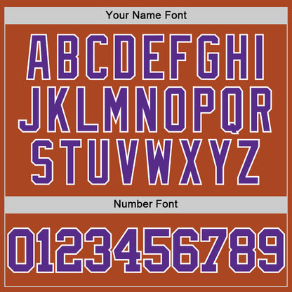Custom Texas Orange Purple-White Authentic Basketball Jersey - Sky-Custom