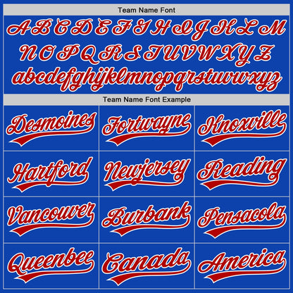 Custom Thunder Blue Red-White Authentic Baseball Jersey - Sky-Custom