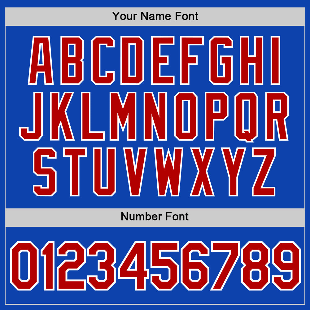 Custom Thunder Blue Red-White Authentic Baseball Jersey - Sky-Custom