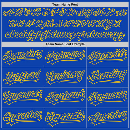 Custom Thunder Blue Yellow Authentic Baseball Jersey - Sky-Custom