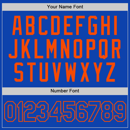 Custom Thunder Blue Orange Authentic Baseball Jersey - Sky-Custom