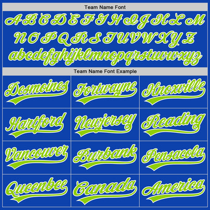 Custom Thunder Blue Neon Green-White Authentic Baseball Jersey - Sky-Custom