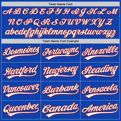 Custom Thunder Blue White-Red Authentic Baseball Jersey - Sky-Custom