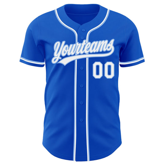 Custom Thunder Blue White-Light Blue Authentic Baseball Jersey - Sky-Custom