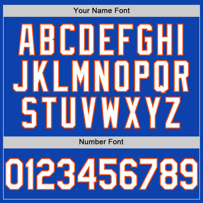 Custom Thunder Blue White-Orange Authentic Baseball Jersey - Sky-Custom