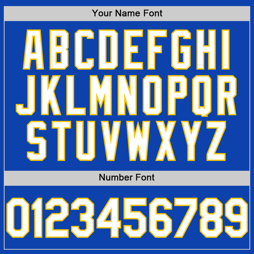 Custom Thunder Blue White-Yellow Authentic Baseball Jersey - Sky-Custom
