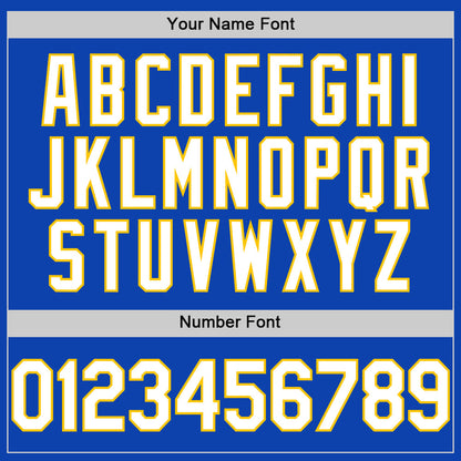 Custom Thunder Blue White-Yellow Authentic Baseball Jersey - Sky-Custom