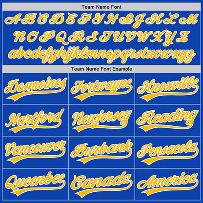 Custom Thunder Blue Gold-White Authentic Baseball Jersey - Sky-Custom