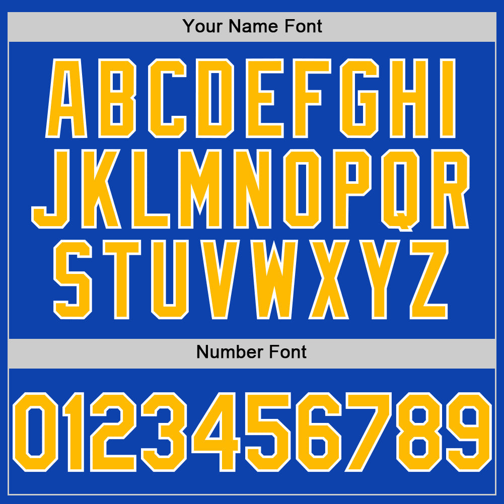 Custom Thunder Blue Gold-White Authentic Baseball Jersey - Sky-Custom