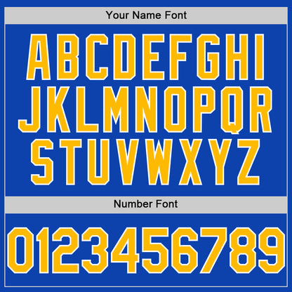Custom Thunder Blue Gold-White Authentic Baseball Jersey - Sky-Custom