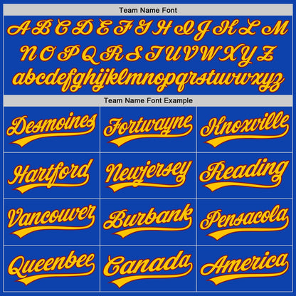 Custom Thunder Blue Yellow-Crimson Authentic Baseball Jersey - Sky-Custom