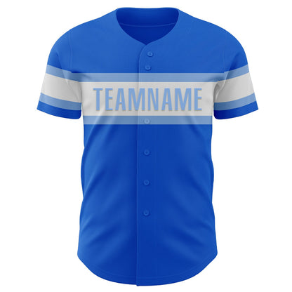 Custom Thunder Blue White-Light Blue Authentic Baseball Jersey - Sky-Custom