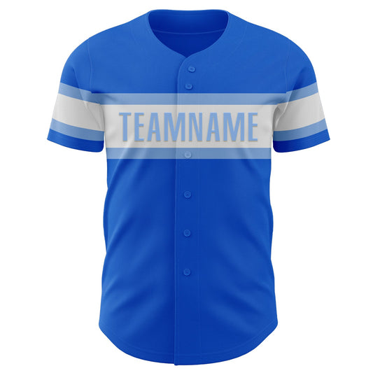 Custom Thunder Blue White-Light Blue Authentic Baseball Jersey - Sky-Custom
