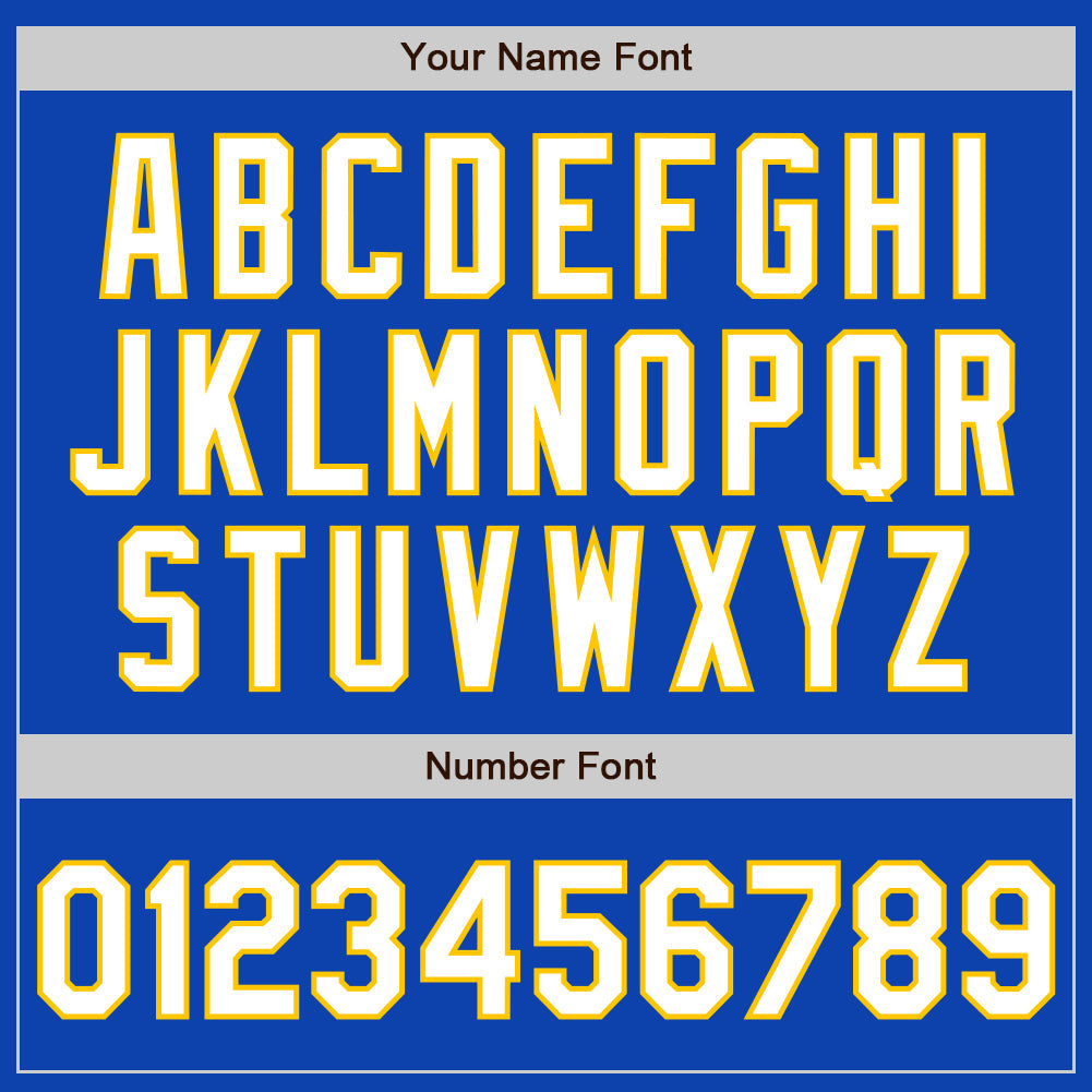 Custom Thunder Blue White-Yellow Authentic Baseball Jersey - Sky-Custom