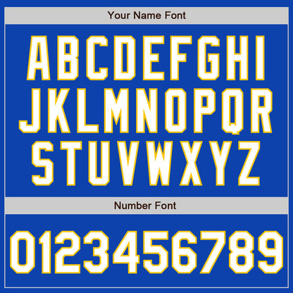 Custom Thunder Blue White-Yellow Authentic Baseball Jersey - Sky-Custom