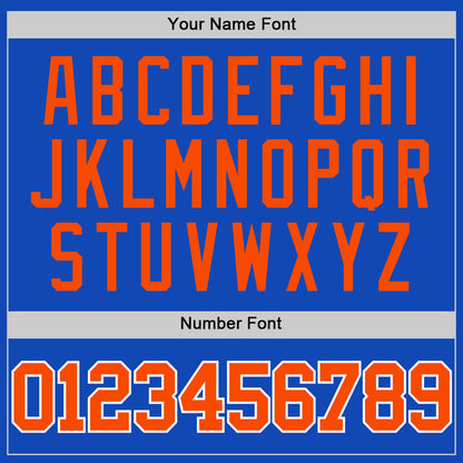 Custom Thunder Blue Orange-White Authentic Basketball Jersey - Sky-Custom