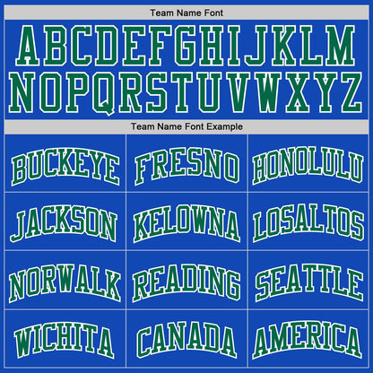 Custom Thunder Blue Kelly Green-White Authentic Basketball Jersey - Sky-Custom
