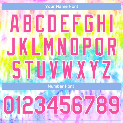 Custom Tie Dye Pink-White 3D Authentic Basketball Jersey - Sky-Custom