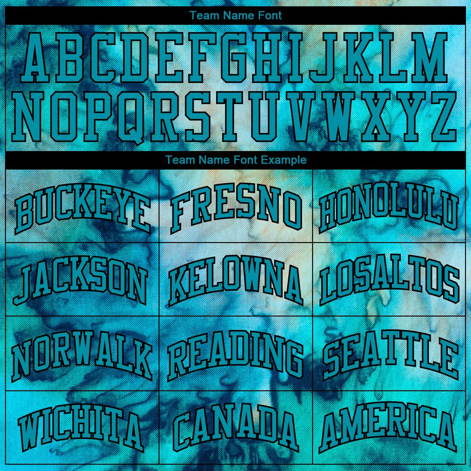 Custom Tie Dye Teal-Black 3D Authentic Baseball Jersey - Sky-Custom
