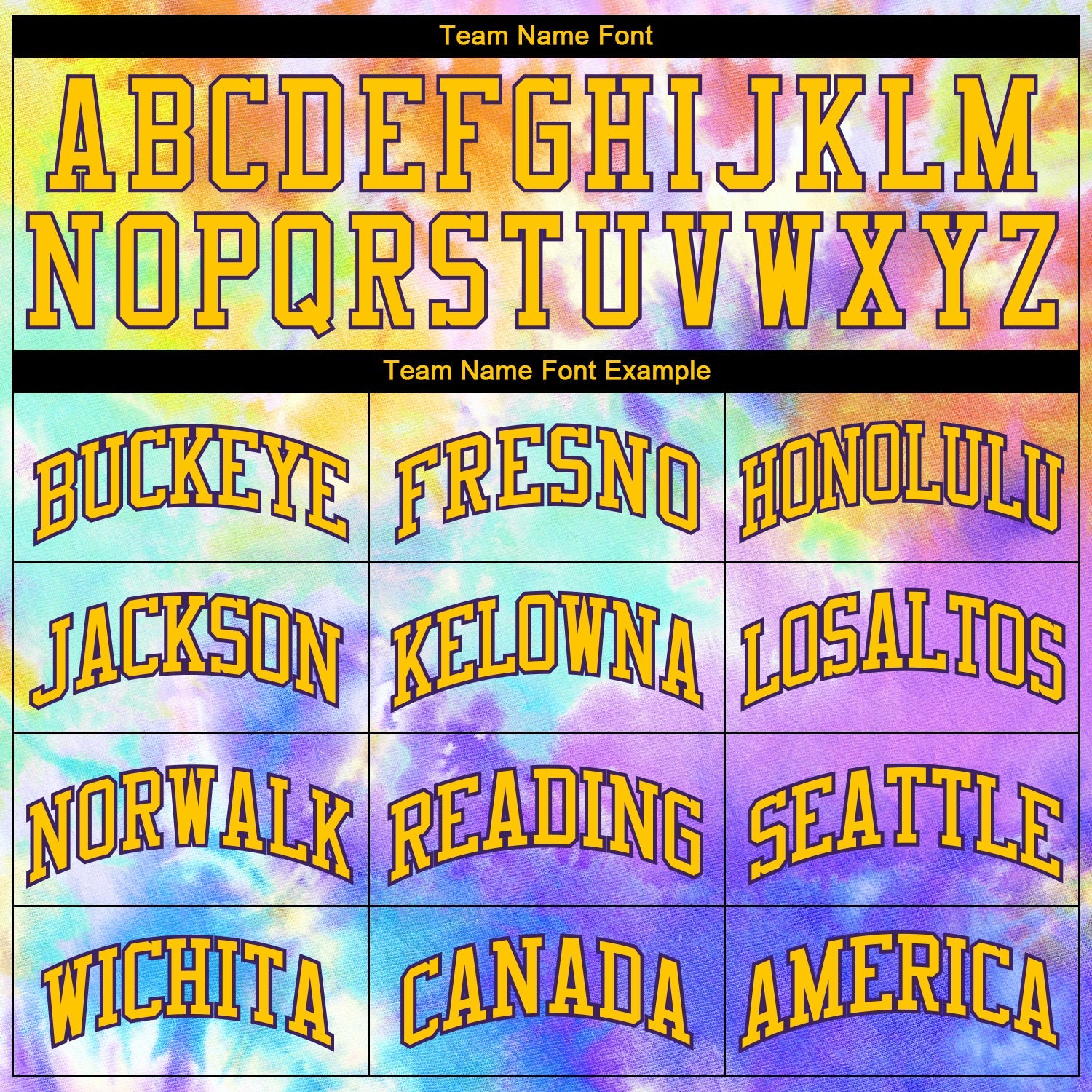 Custom Tie Dye Gold-Purple 3D Authentic Baseball Jersey - Sky-Custom
