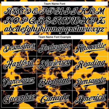 Custom Tie Dye Black-White 3D Authentic Baseball Jersey - Sky-Custom