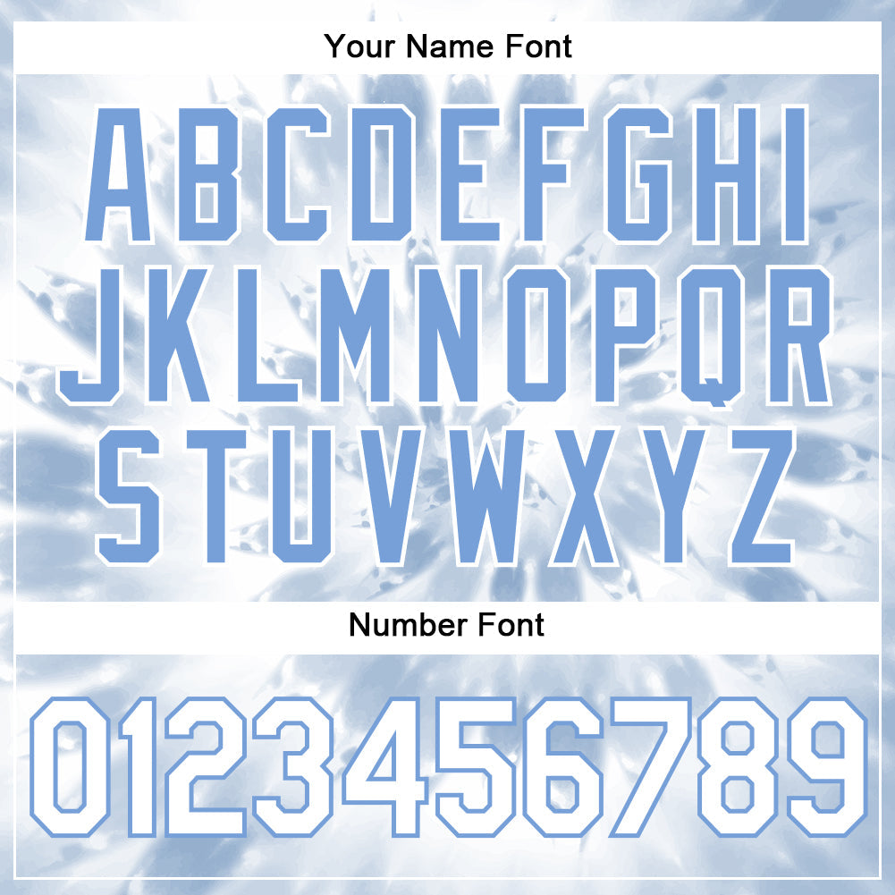 Custom Tie Dye White-Light Blue 3D Watercolor Authentic Baseball Jersey - Sky-Custom