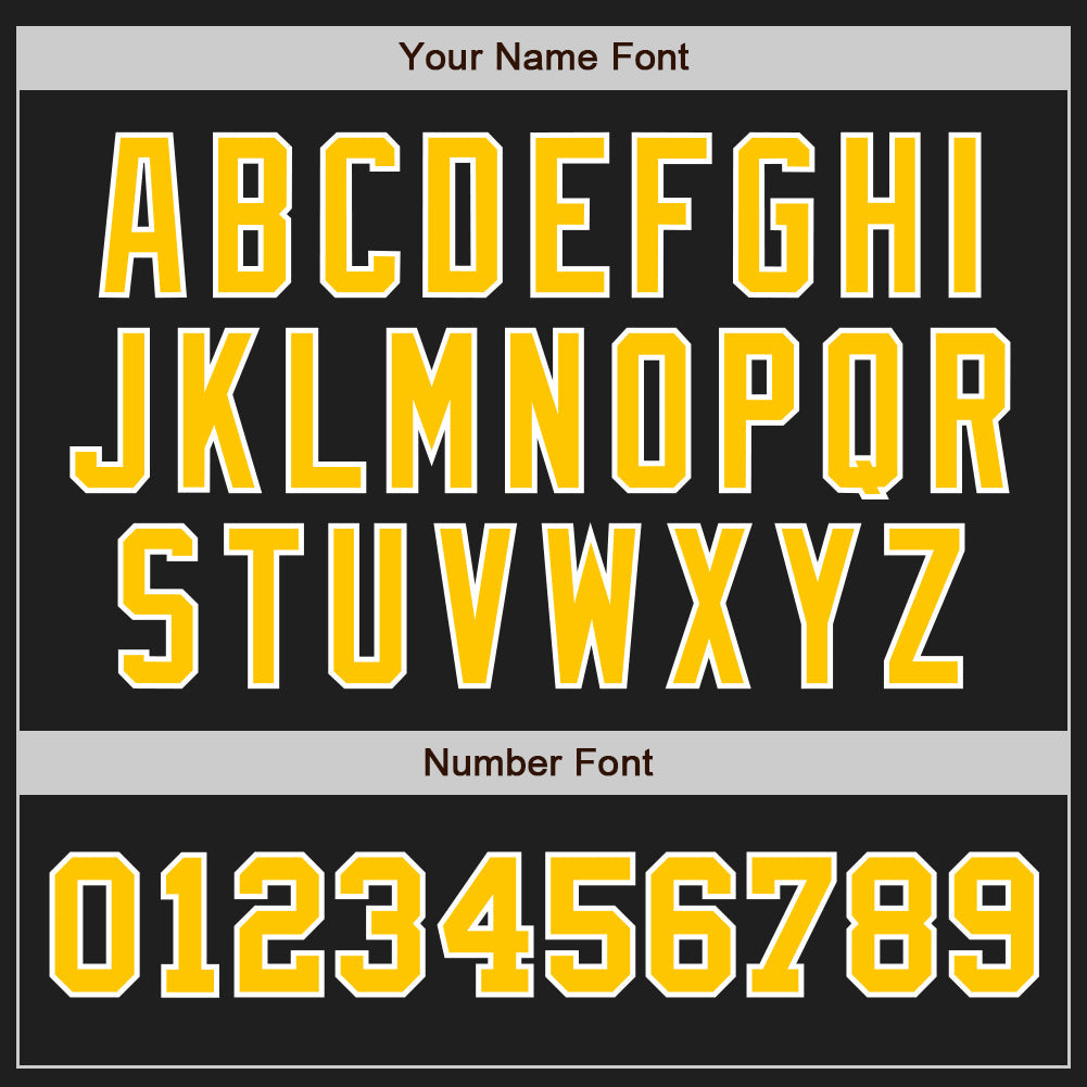 Custom Black Gold-White Authentic Two Tone Baseball Jersey - Sky-Custom
