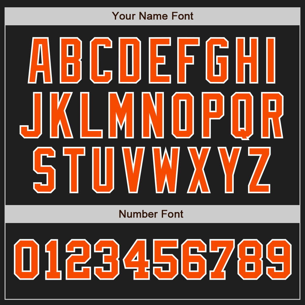 Custom Black Orange-White Authentic Two Tone Baseball Jersey - Sky-Custom