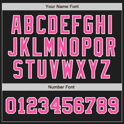 Custom Black Pink-White Authentic Two Tone Baseball Jersey - Sky-Custom