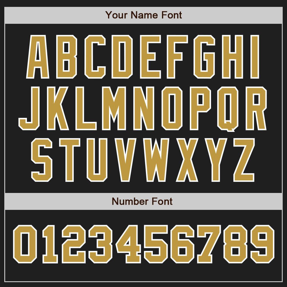 Custom Black Old Gold-White Authentic Two Tone Baseball Jersey - Sky-Custom