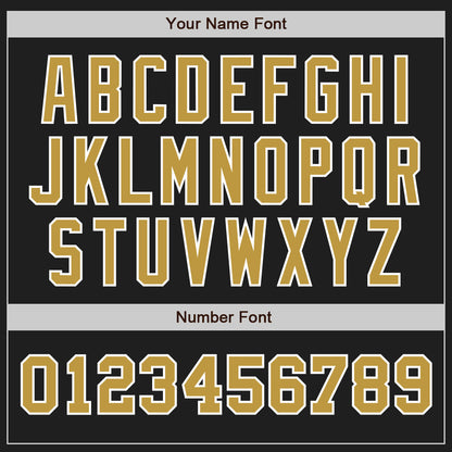 Custom Black Old Gold-White Authentic Two Tone Baseball Jersey - Sky-Custom