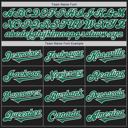 Custom Black Kelly Green-White Authentic Two Tone Baseball Jersey - Sky-Custom