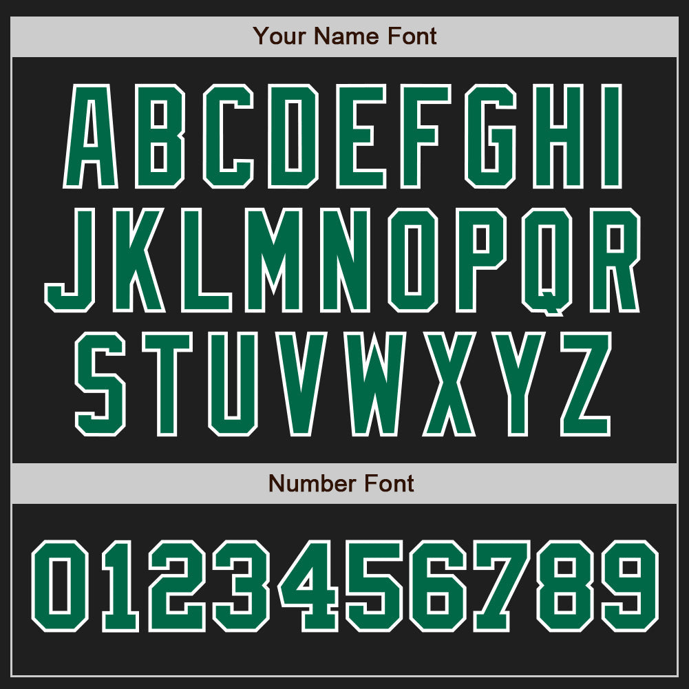 Custom Black Kelly Green-White Authentic Two Tone Baseball Jersey - Sky-Custom