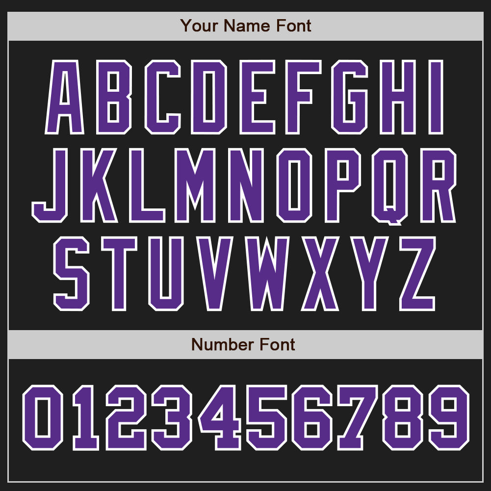 Custom Black Purple-White Authentic Two Tone Baseball Jersey - Sky-Custom