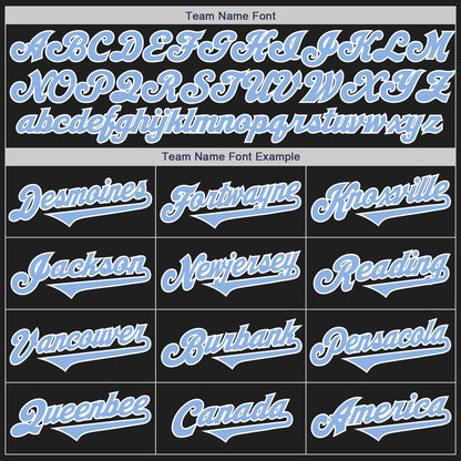 Custom Black Light Blue-White Authentic Two Tone Baseball Jersey - Sky-Custom