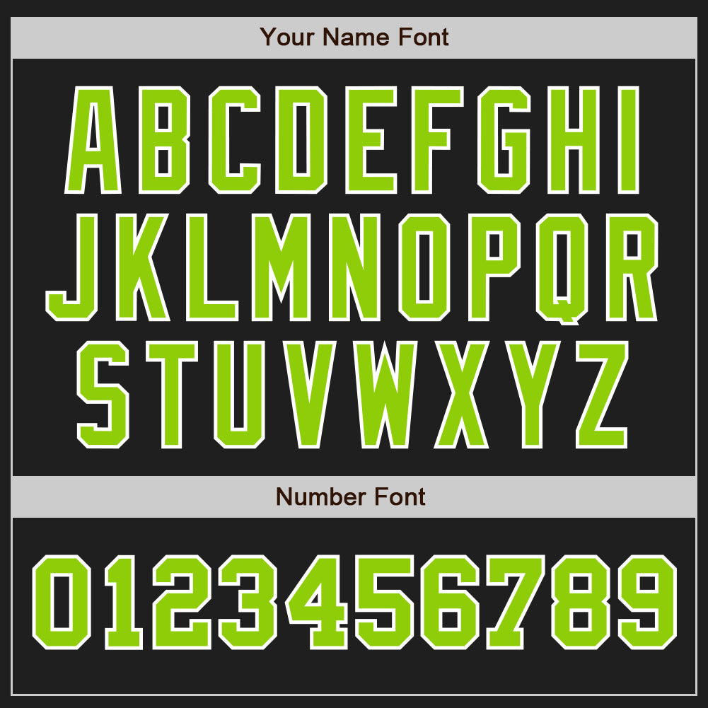 Custom Black Neon Green-White Authentic Two Tone Baseball Jersey - Sky-Custom
