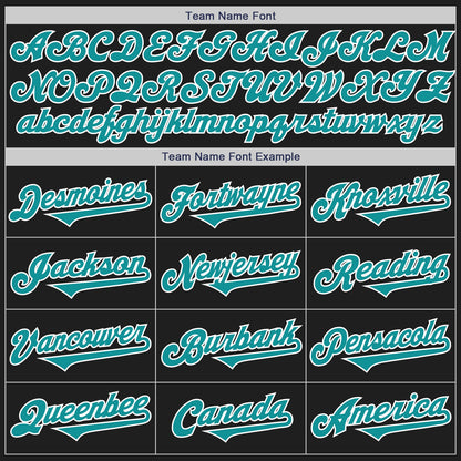 Custom Black Teal-White Authentic Two Tone Baseball Jersey - Sky-Custom