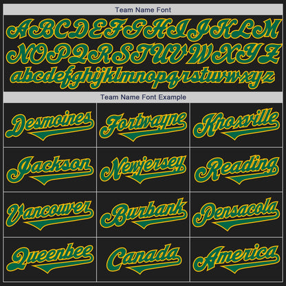 Custom Black Kelly Green-Gold Authentic Two Tone Baseball Jersey - Sky-Custom
