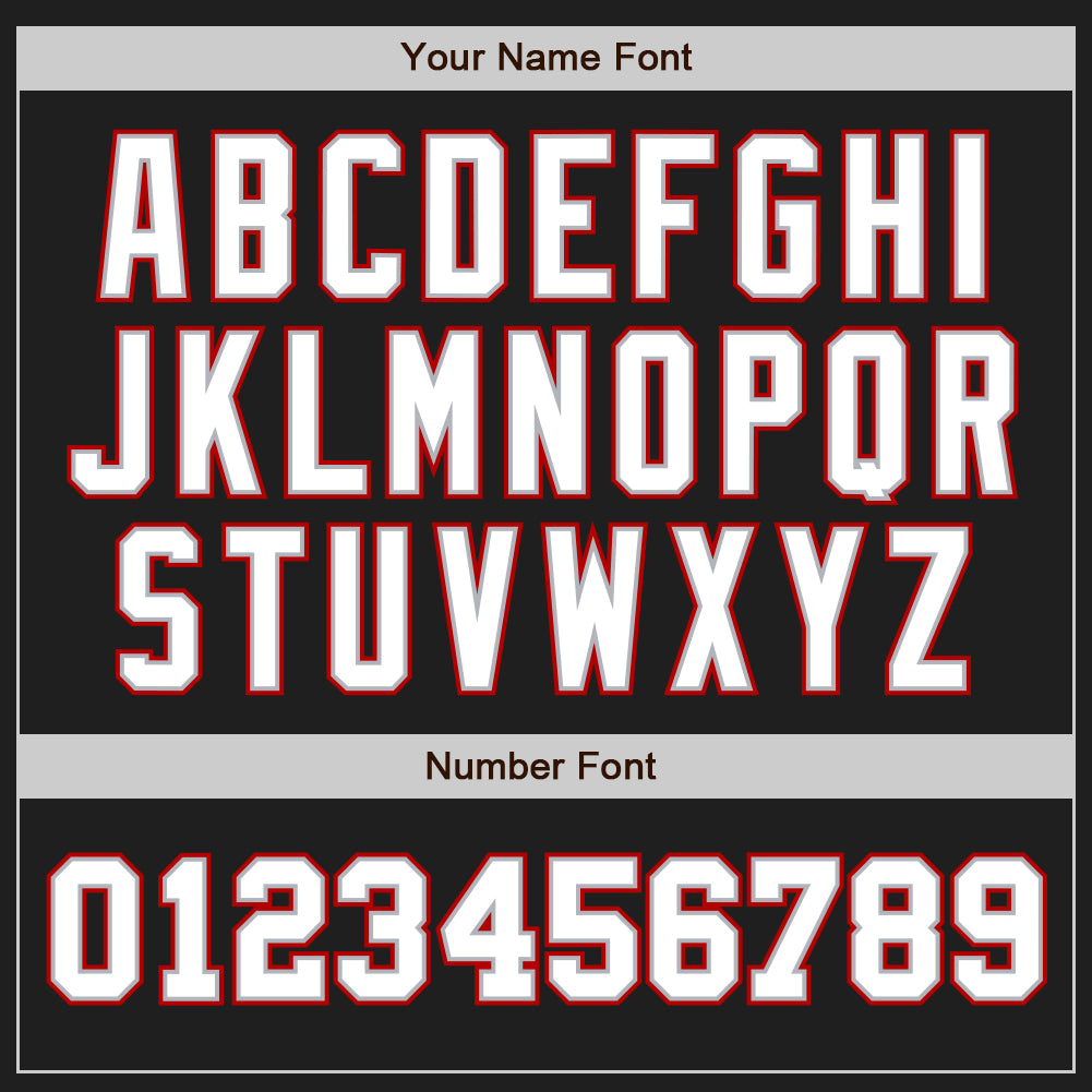 Custom Black White-Red Authentic Two Tone Baseball Jersey - Sky-Custom