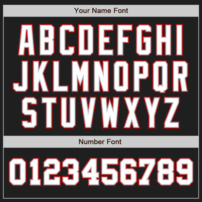 Custom Black White-Red Authentic Two Tone Baseball Jersey - Sky-Custom