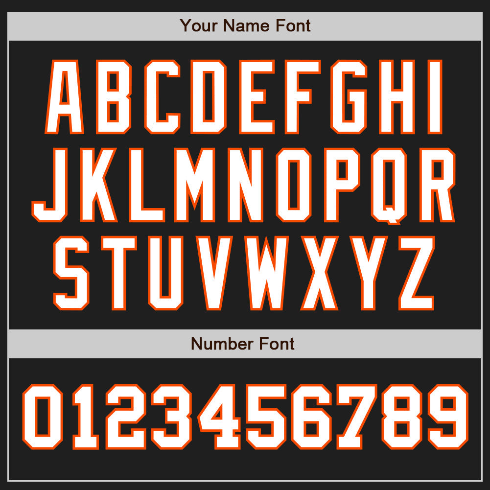Custom Black White-Orange Authentic Two Tone Baseball Jersey - Sky-Custom
