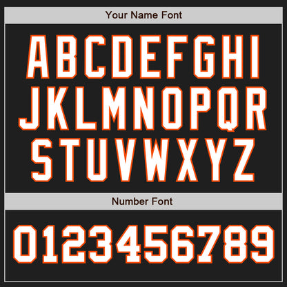 Custom Black White-Orange Authentic Two Tone Baseball Jersey - Sky-Custom