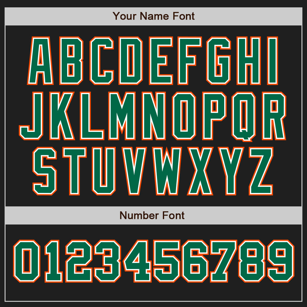 Custom Black Kelly Green-Orange Authentic Two Tone Baseball Jersey - Sky-Custom