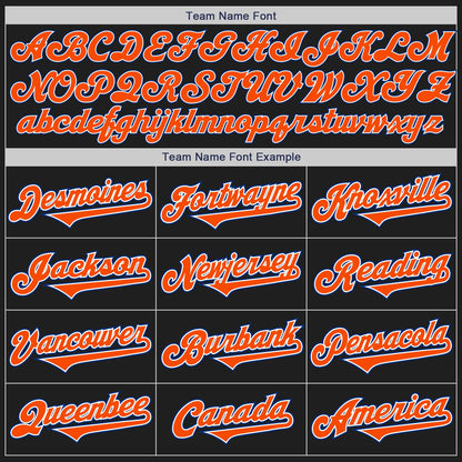 Custom Black Orange-Royal Authentic Two Tone Baseball Jersey - Sky-Custom