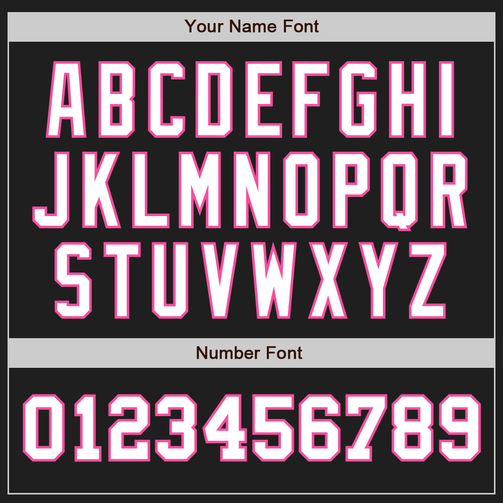 Custom Black White-Pink Authentic Two Tone Baseball Jersey - Sky-Custom