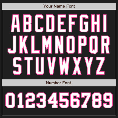 Custom Black White-Pink Authentic Two Tone Baseball Jersey - Sky-Custom