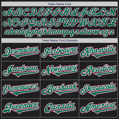 Custom Black Kelly Green-Pink Authentic Two Tone Baseball Jersey - Sky-Custom