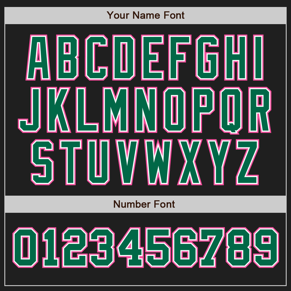 Custom Black Kelly Green-Pink Authentic Two Tone Baseball Jersey - Sky-Custom