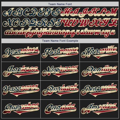 Custom Black Vintage USA Flag-Olive Authentic Two Tone Baseball Jersey - Sky-Custom