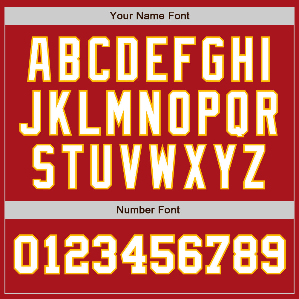 Custom Red White-Gold Authentic Two Tone Baseball Jersey - Sky-Custom